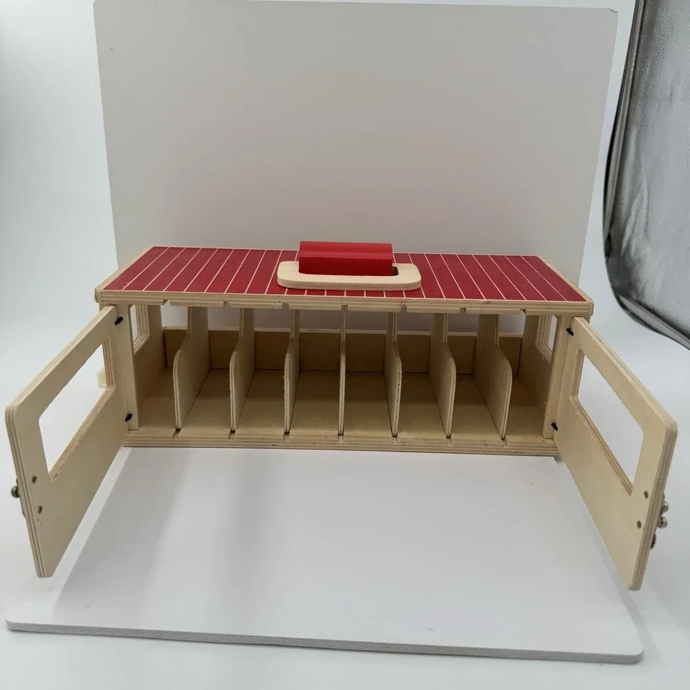 Melissa & Doug Take Along Show‎ Horse Stable Set Wood Barn Horses Play Set